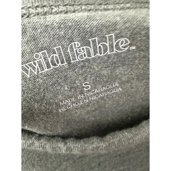 Wild Fable Charcoal Short Sleeve Crop Top - Picture 7 of 7